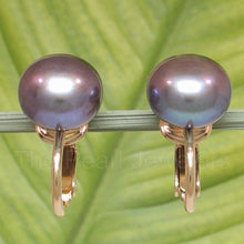Load image into Gallery viewer, 9101121-14k-Gold-Filled-Non-Pierced-Clip-On-10-11mm-Black-Pearls-Earrings