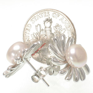 9101152-Solid-Sterling-Silver-.925-Sun-Shaped-Pink-Cultured-Pearl-Earrings
