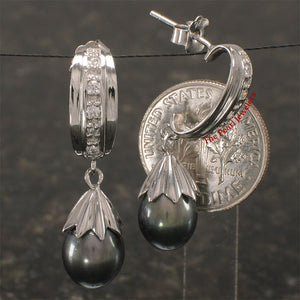 9109861-Sterling-Silver-Black-Freshwater-Pearls-Cubic-Zirconia-Dangle-Earrings
