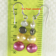 Load image into Gallery viewer, 9109912-Handcrafted-Mix-Size-Color-Pearl-Sterling-Silver-Hook-Earrings