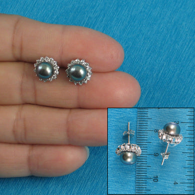9109991-Black-Cultured-Pearl-Solid-Sterling-Silver-Tradition-Stud-Earrings