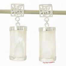 Load image into Gallery viewer, 9110100-Solid-Silver-.925-GOOD-FORTUNES-Mother-of-Pearl-Dangle-Earrings