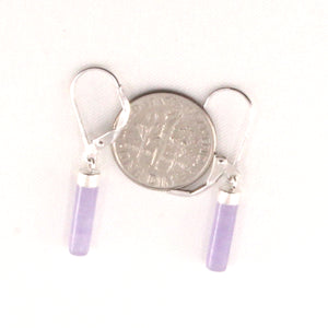 9110132-Solid-Sterling-Silver-925-Tube-Lavender-Jade-Dangle-Leverback-Earrings