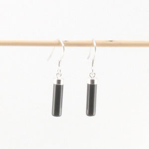 9110231-Black-Onyx-Tube-Solid-Sterling-Silver-925-Fish-Hook-Dangle-Earrings