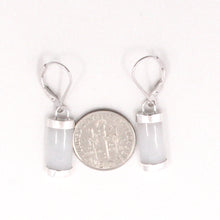 Load image into Gallery viewer, 9110367-Solid-Sterling-Silver-925-Leverback-White-Jade-Dangle-Earrings