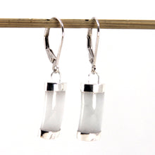 Load image into Gallery viewer, 9110367-Solid-Sterling-Silver-925-Leverback-White-Jade-Dangle-Earrings
