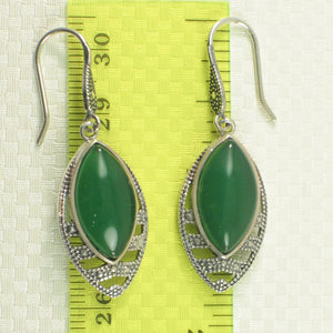 9110643-Marquise-Green-Agate-Solid-Sterling-Silver-Hook-Drop-Dangle-Earrings