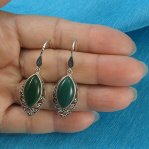 9110643-Marquise-Green-Agate-Solid-Sterling-Silver-Hook-Drop-Dangle-Earrings