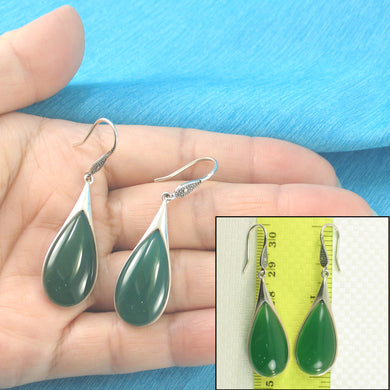 9110653-Raindrop-Green-Agate-Solid-Sterling-Silver-Hook-Drop-Dangle-Earrings