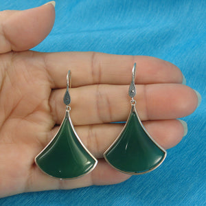 9110693-Unique-Green-Agate-Solid-Sterling-Silver-Hook-Dangle-Earrings