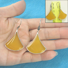 Load image into Gallery viewer, 9110694-Unique-Yellow-Agate-Solid-Sterling-Silver-Hook-Dangle-Earrings