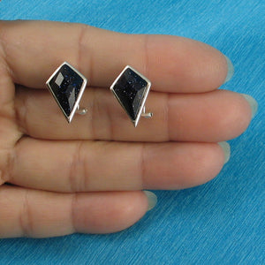 9110731-Solid-Sterling-Silver-Omega-Back-Diamond-Shaped-Blue-Sandstone-Earrings
