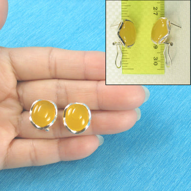 9110764-Solid-Sterling-Silver-Omega-Back-Oval-Yellow-Agate-Earrings