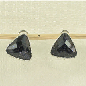9110771-Solid-Sterling-Silver-Omega-Back-Triangle-Blue-Sandstone-Earrings