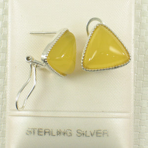 9110774-Solid-Sterling-Silver-Omega-Back-Triangle-Yellow-Agate-Earrings