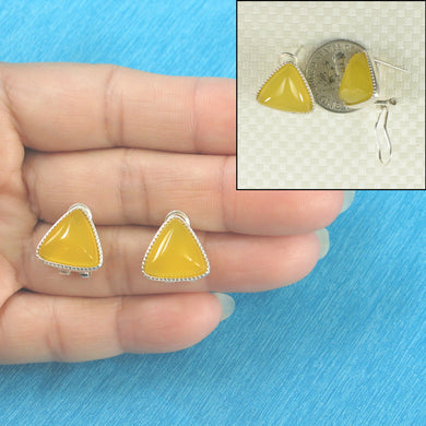 9110774-Solid-Sterling-Silver-Omega-Back-Triangle-Yellow-Agate-Earrings