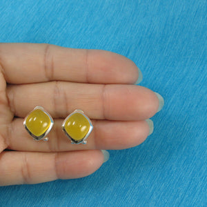 9110794-Solid-Sterling-Silver-Omega-Back-Rhombus-Yellow-Agate-Earrings