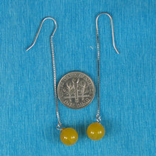 Load image into Gallery viewer, 9111054-Solid-Sterling-Silver-Box-Chain-Genuine-Agate-Dangle-Earrings