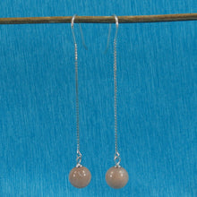Load image into Gallery viewer, 9111058-Solid-Sterling-Silver-Box-Chain-Genuine-Moonstone-Dangle-Earrings