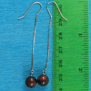 9111059-Solid-Sterling-Silver-Box-Chain-Red-Tiger-Eye-Dangle-Earrings