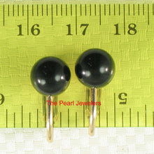 Load image into Gallery viewer, 9112221-Black-Onyx-1/20-14k-Yellow-Gold-Filled-Non-Pierced-Clip-Earrings