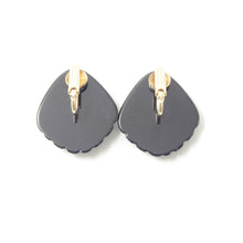 Load image into Gallery viewer, 9112231-1/20-14k-Yellow-Gold-Filled-Non-Pierced-Clip-Genuine-Black-Onyx-Earrings