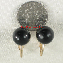 Load image into Gallery viewer, 9113221-Genuine-Black-Onyx-1/20-14k-Yellow-Gold-Filled-Non-Pierced-Clip-Earrings