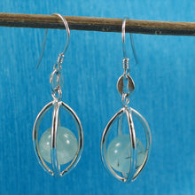 Load image into Gallery viewer, 9119945-Solid-Sterling-Silver-Lucky-Lanterns-Genuine-Prehnite-Hook-Earrings