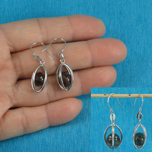 9119947-Solid-Sterling-Silver-Lucky-Lanterns-Genuine-Smoke-Quartz-Hook-Earrings