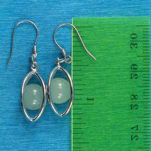 9119948-Solid-Sterling-Silver-Lucky-Lanterns-Genuine-Aventurine-Hook-Earrings