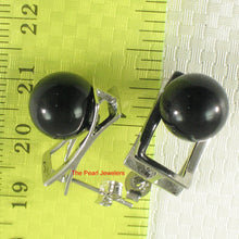 Load image into Gallery viewer, 9119981-Solid-Sterling-Silver-925-Black-Onyx-Bead-Stud-Earrings