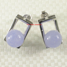 Load image into Gallery viewer, 9119982-Solid-Sterling-Silver-925-Lavender-Jade-Bead-Stud-Earrings