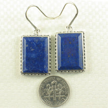 Load image into Gallery viewer, 9120002-Solid-Sterling-Silver-Genuine-Lapis-Lazuli-Antique-Finish-Hook-Earrings