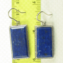 Load image into Gallery viewer, 9120006-Solid-Silver-925-Gorgeous-Genuine-Lapis-Lazuli-Hook-Earrings