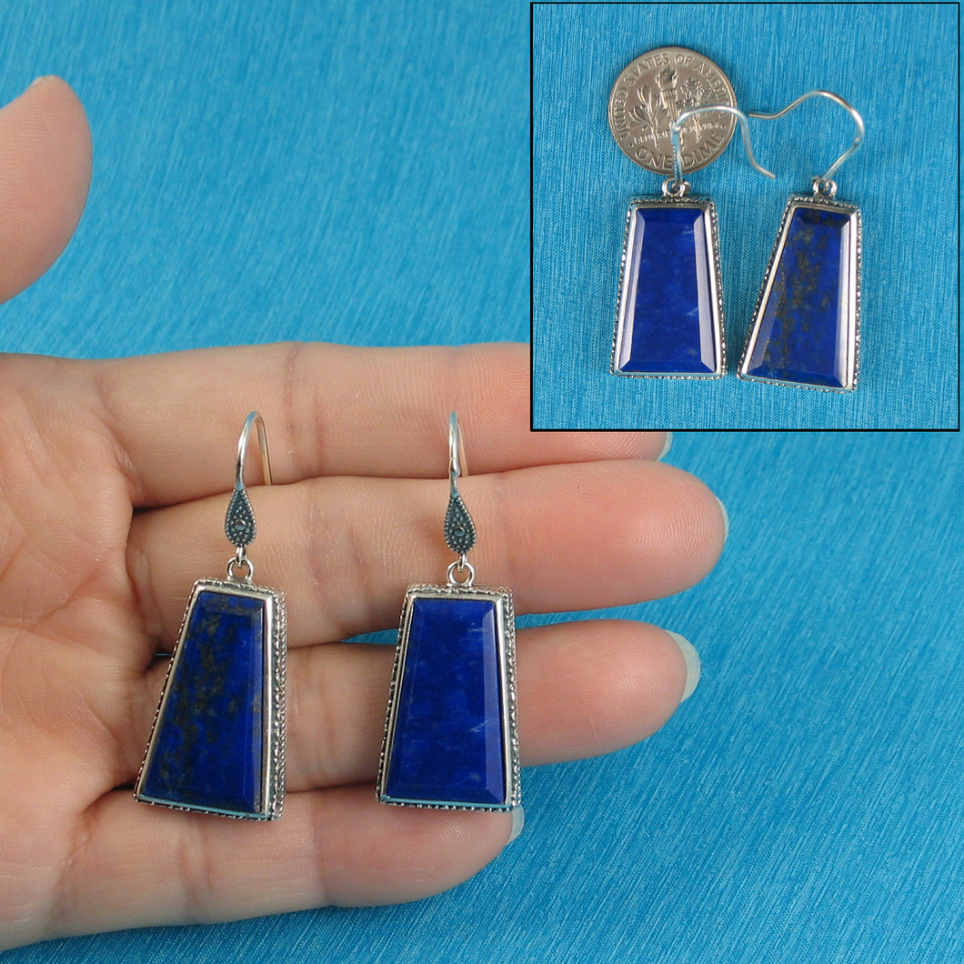 9120009-Gorgeous-Genuine-Lapis-Lazuli-Hook-Solid-Sterling-Silver-925-Earrings