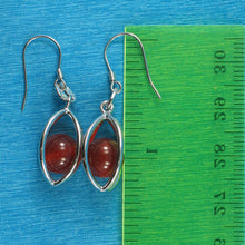 Load image into Gallery viewer, 9129940-Solid-Sterling-Silver-Lucky-Lanterns-Genuine-Carnelian-Hook-Earrings