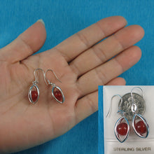 Load image into Gallery viewer, 9129940-Solid-Sterling-Silver-Lucky-Lanterns-Genuine-Carnelian-Hook-Earrings
