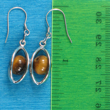 Load image into Gallery viewer, 9129944-Solid-Sterling-Silver-Lucky-Lanterns-Tiger-Eye-Hook-Earrings