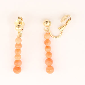 9130134-14k-Yellow-Gold-Filled-Non-Pierced-Clip-On-Coral-Earrings