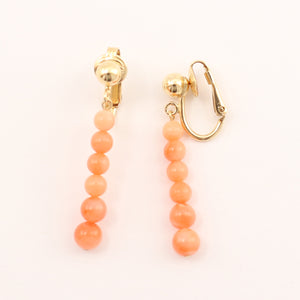 9130134-14k-Yellow-Gold-Filled-Non-Pierced-Clip-On-Coral-Earrings