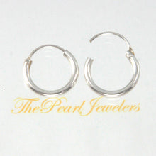 Load image into Gallery viewer, 9130150-Sterling-Silver-.925-Hoop-Earrings-Piercing-Earring-Small-Round