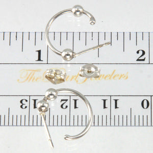 9130154-Sterling-Silver-14mm-Open-Hoop-With-Bead-Earrings