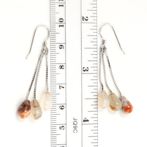 9131040-Sterling-Silver-Box-Chain-Multi-Color-Dangle-Hook-Earrings