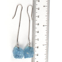 Load image into Gallery viewer, 9131050J-Solid-Silver-925-Box-Chain-Hook-Genuine-Baroque-Aquamarine-Earrings