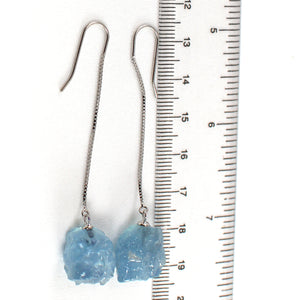 9131050J-Solid-Silver-925-Box-Chain-Hook-Genuine-Baroque-Aquamarine-Earrings