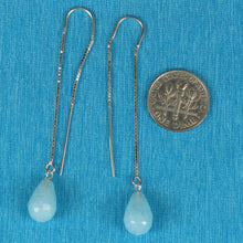 Load image into Gallery viewer, 9131053-Real-Silver-925-Box-Chain-Hook-Genuine-Aquamarine-Earrings