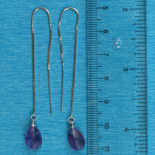 Load image into Gallery viewer, 9131055-Solid-Sterling-Silver-Box-Chain-Hook-Faceted-Genuine-Amethyst-Earrings