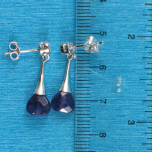 Load image into Gallery viewer, 9131772-Beautiful-Heart-Genuine-Amethyst-Cubic-Zirconia-Solid-Silver-925-Earrings