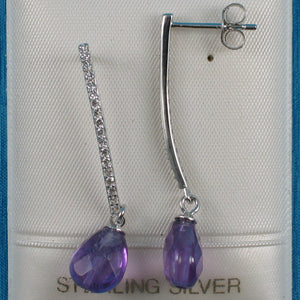 9131783-Beautiful-Genuine-Amethyst-Cubic-Zirconia-Solid-Silver-925-Earrings