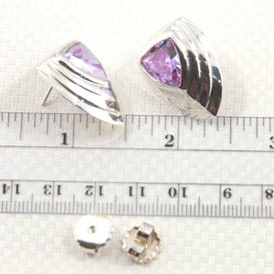 9131801-Synthetic-Amethyst-Triangle-Stud-Earrings-in-Sterling-Silver